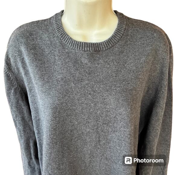 Kirra 100% Cotton Crew Neck Sweater Tight Knit Light Weight Charcoal Womens XL - Picture 2 of 8